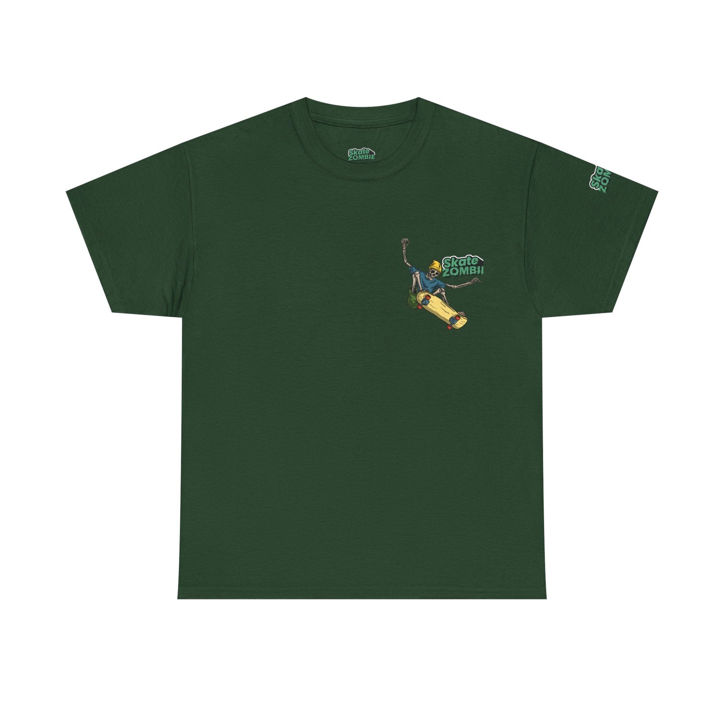 Skate Skeleton - Unisex Tee - Skate Zombie Small Logo T-Shirt