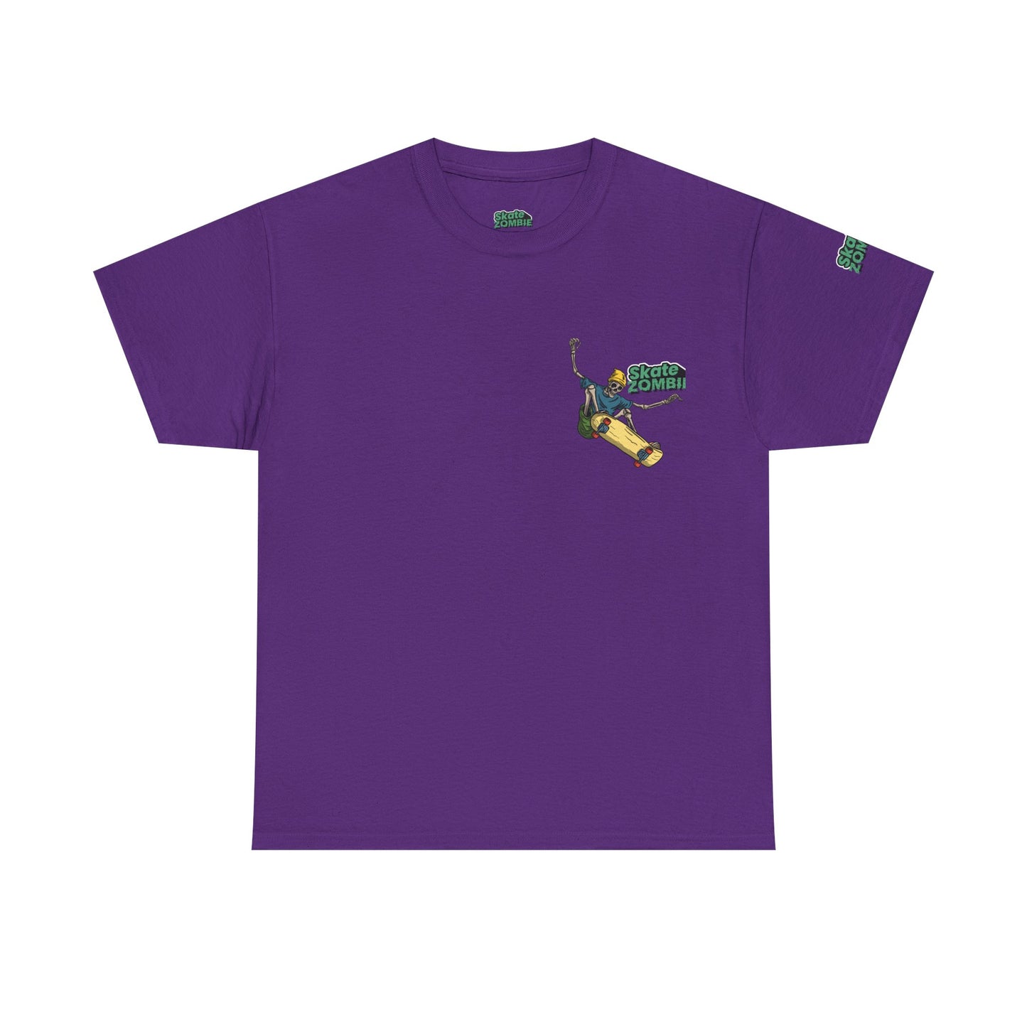 Skate Skeleton - Unisex Tee - Skate Zombie Small Logo T-Shirt