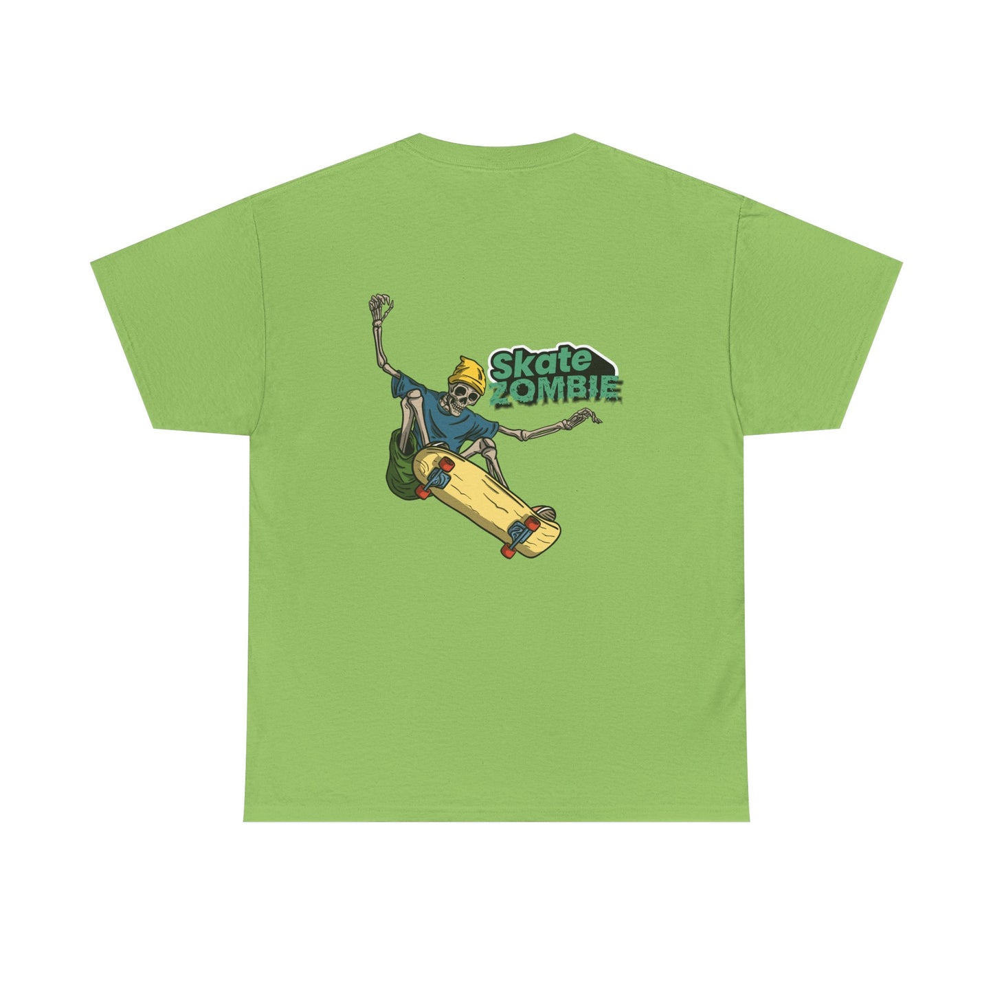 Skate Skeleton - Unisex Tee - Skate Zombie Back Design T-Shirt