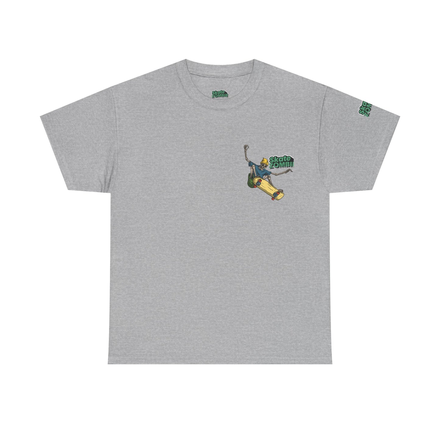 Skate Skeleton - Unisex Tee - Skate Zombie Small Logo T-Shirt