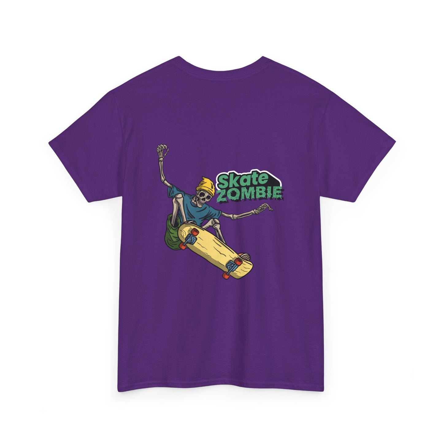 Skate Skeleton - Unisex Tee - Skate Zombie Back Design T-Shirt