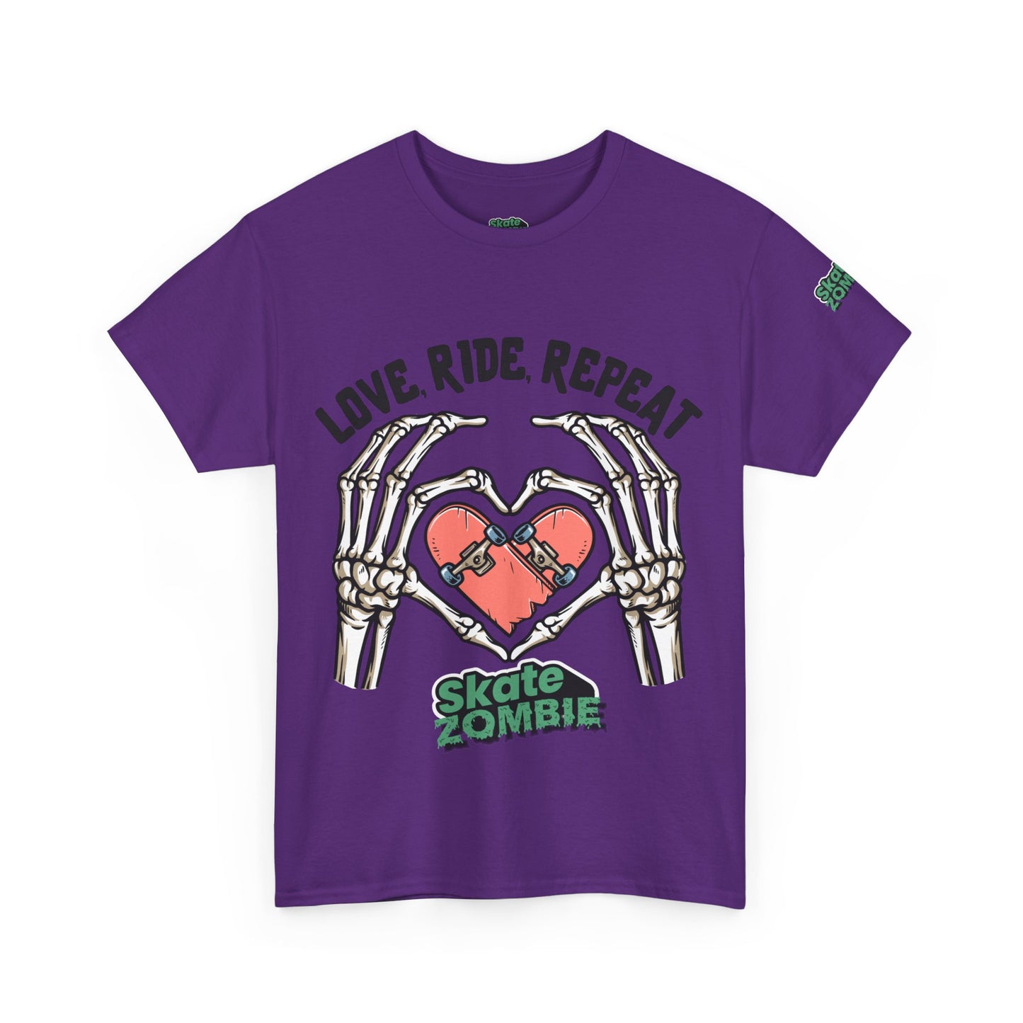 Love Ride Repeat - Unisex Tee - Skate Zombie Front Design T-Shirt