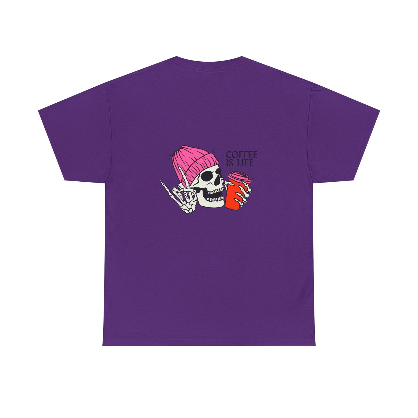 Coffee Is Life - Unisex Tee - Skate Zombie Back Design T-Shirt