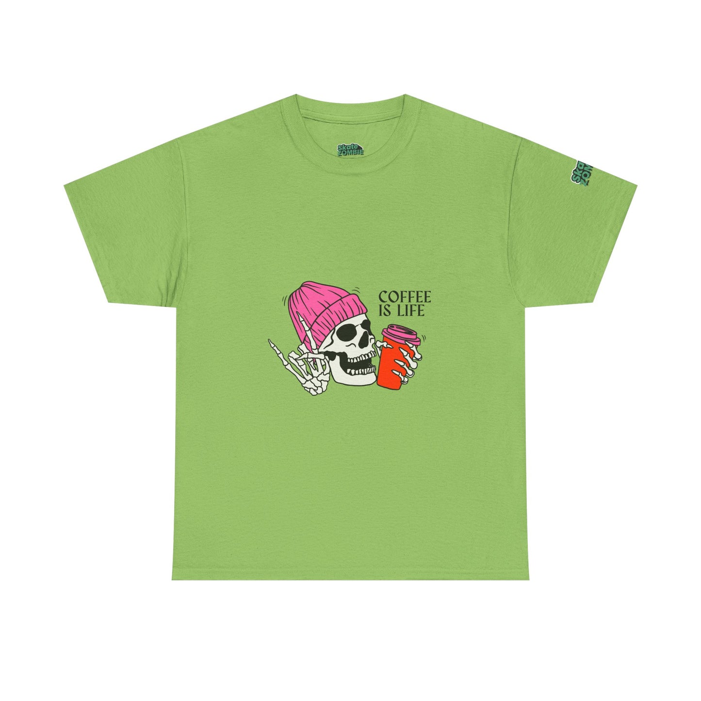 Coffee Is Life - Unisex Tee - Skate Zombie Front Design T-Shirt