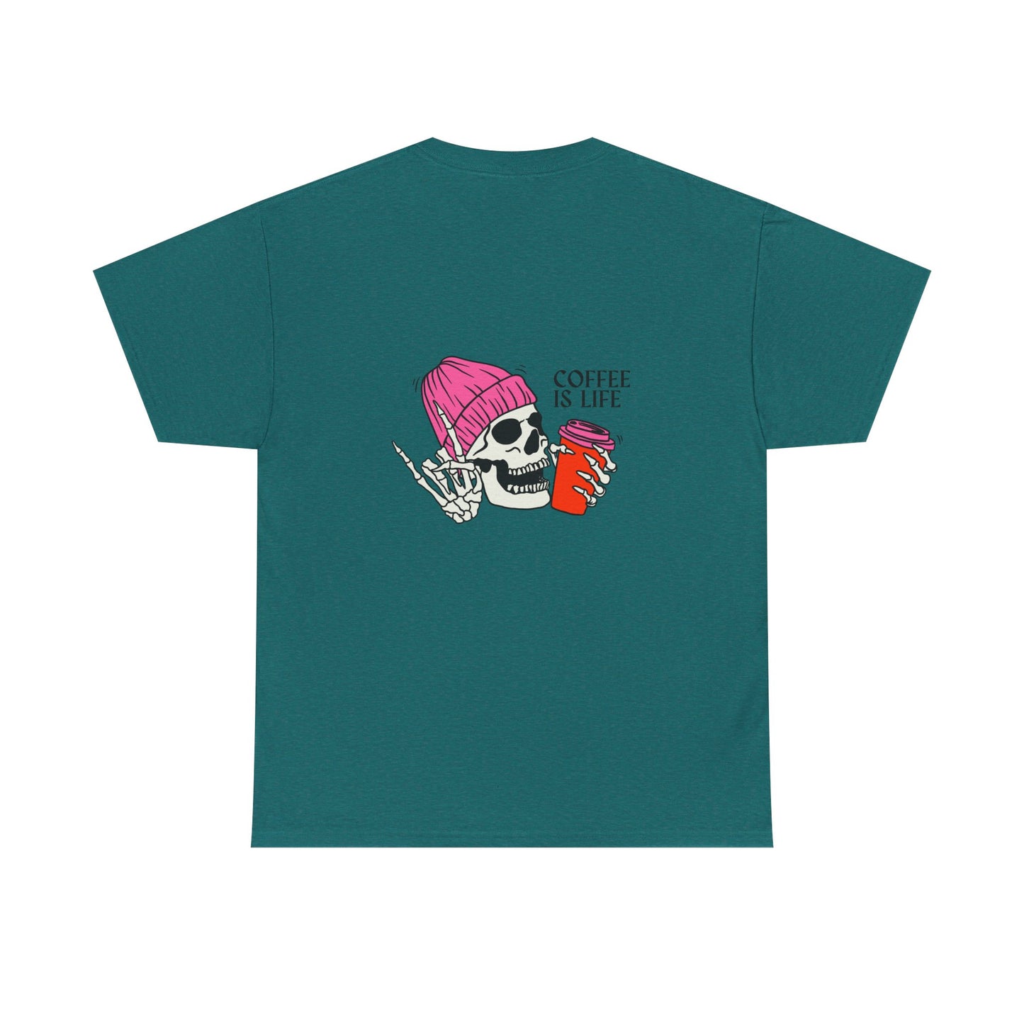 Coffee Is Life - Unisex Tee - Skate Zombie Back Design T-Shirt