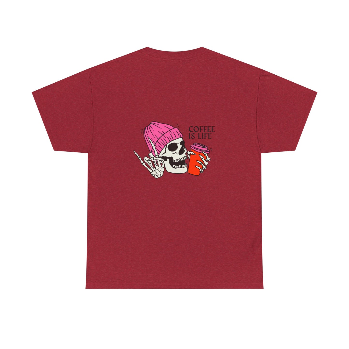 Coffee Is Life - Unisex Tee - Skate Zombie Back Design T-Shirt