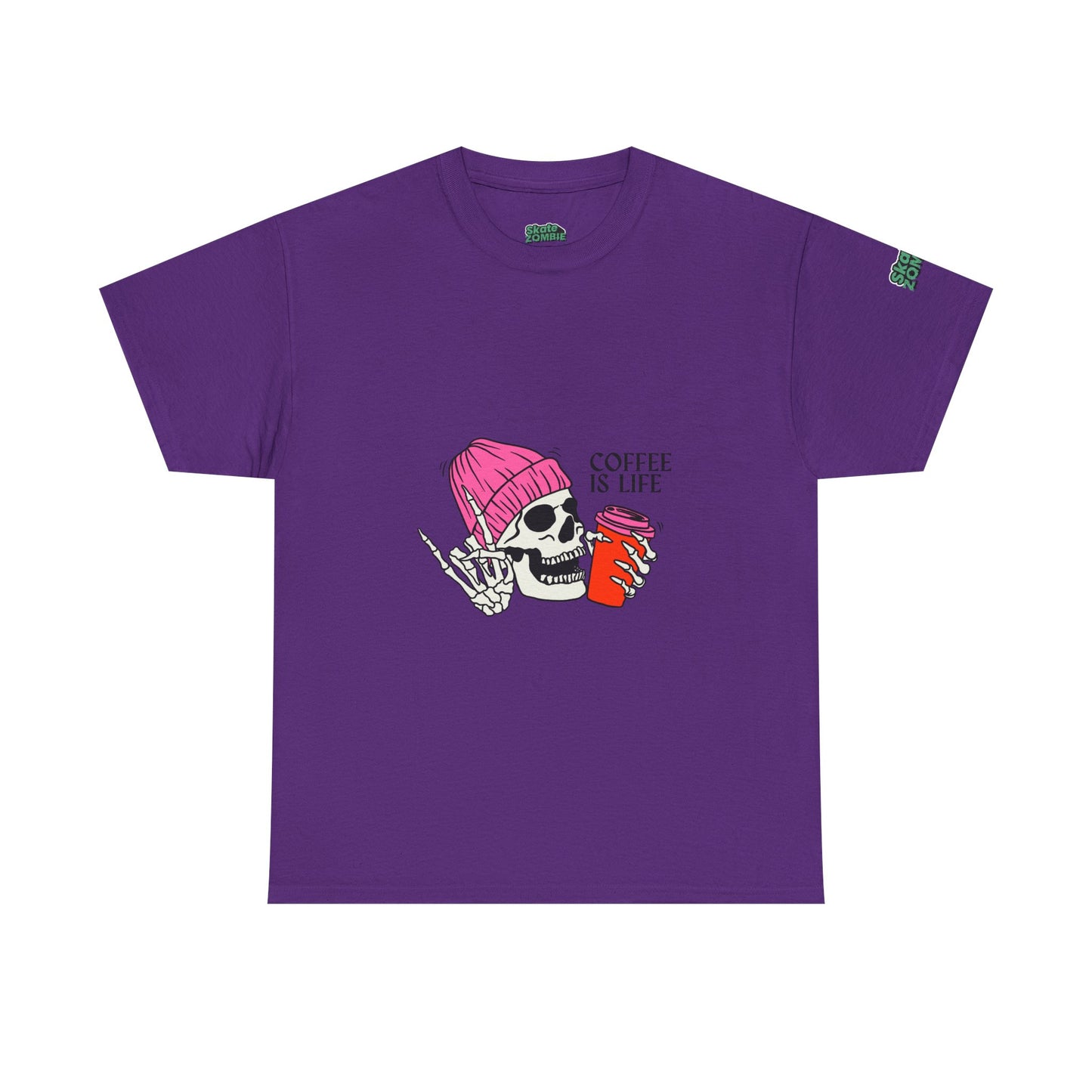 Coffee Is Life - Unisex Tee - Skate Zombie Front Design T-Shirt