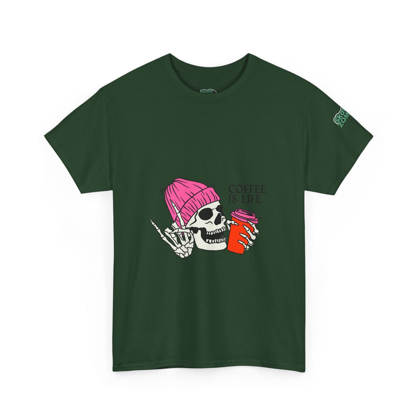 Coffee Is Life - Unisex Tee - Skate Zombie Front Design T-Shirt