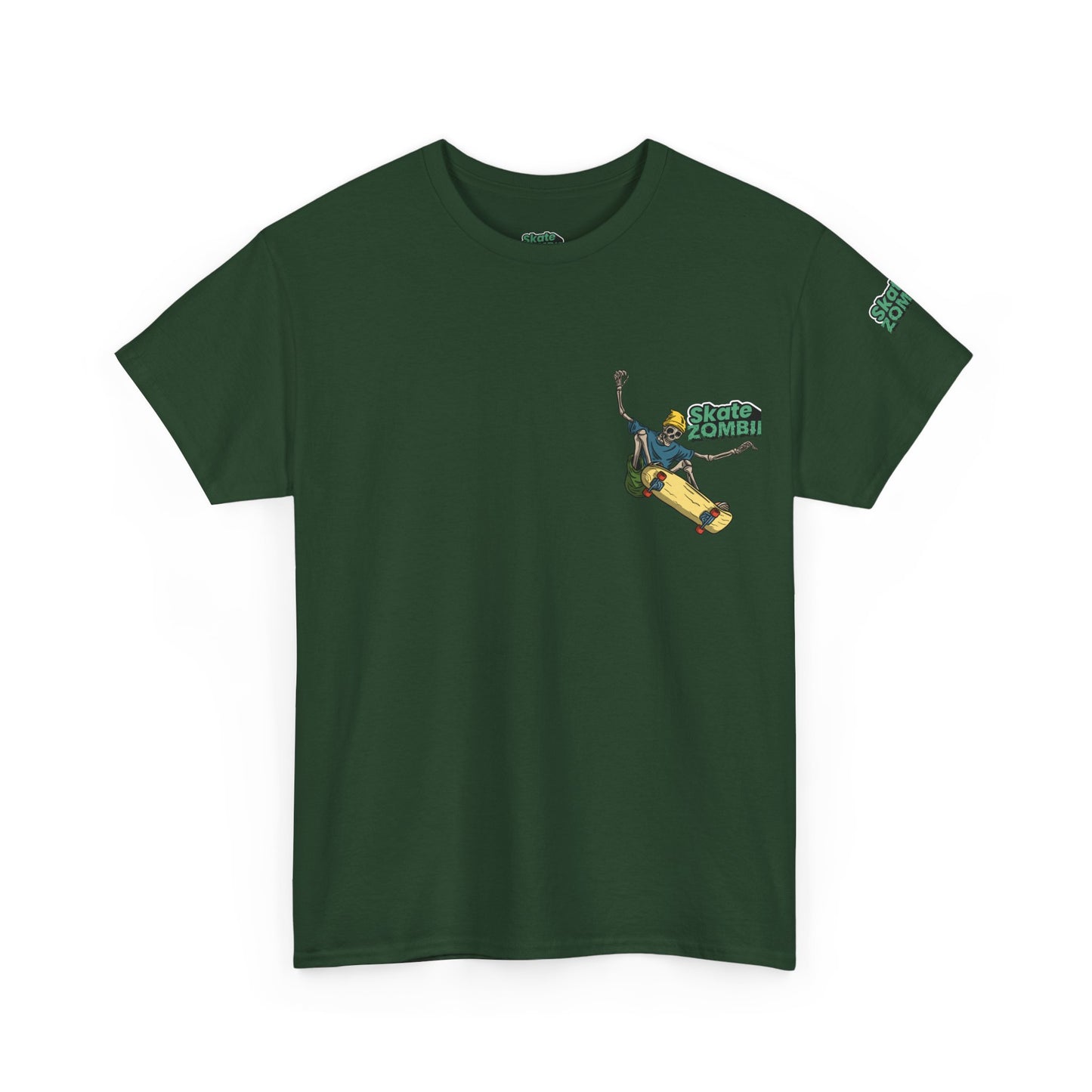 Skate Skeleton - Unisex Tee - Skate Zombie Small Logo T-Shirt