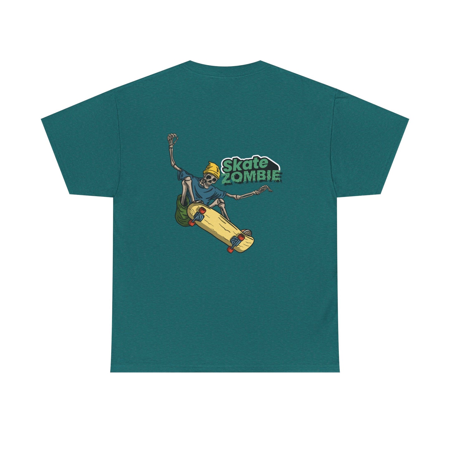 Skate Skeleton - Unisex Tee - Skate Zombie Back Design T-Shirt