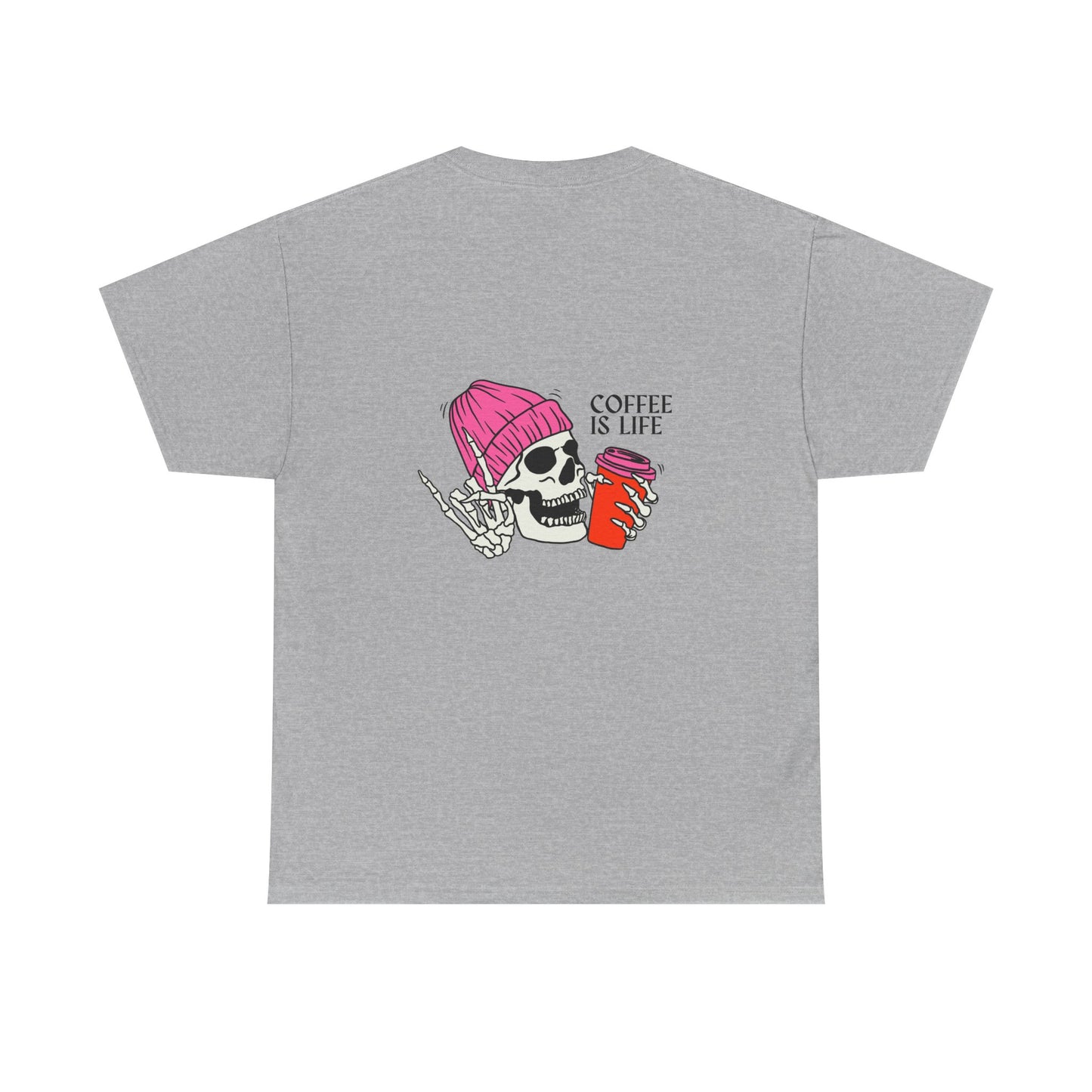Coffee Is Life - Unisex Tee - Skate Zombie Back Design T-Shirt