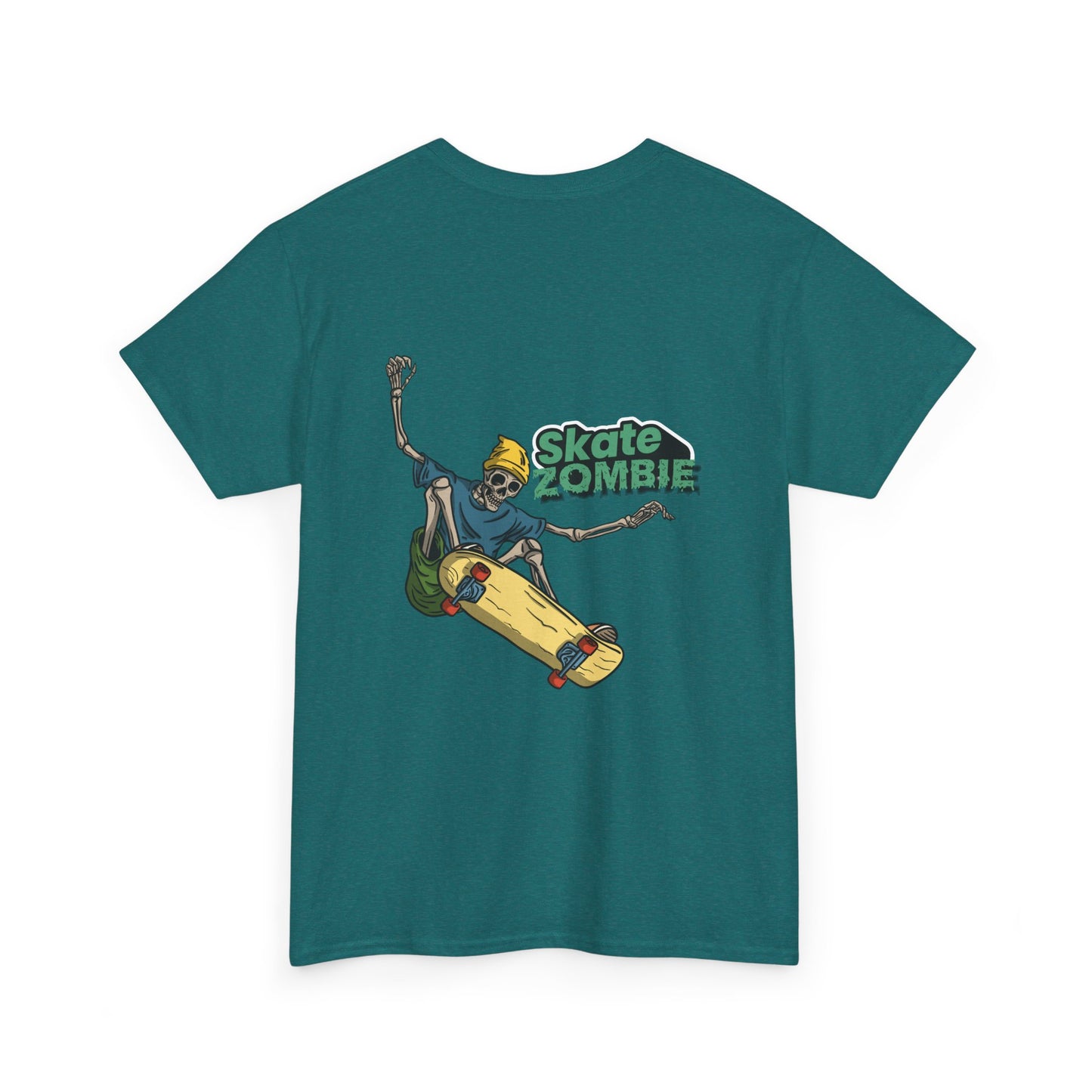 Skate Skeleton - Unisex Tee - Skate Zombie Back Design T-Shirt
