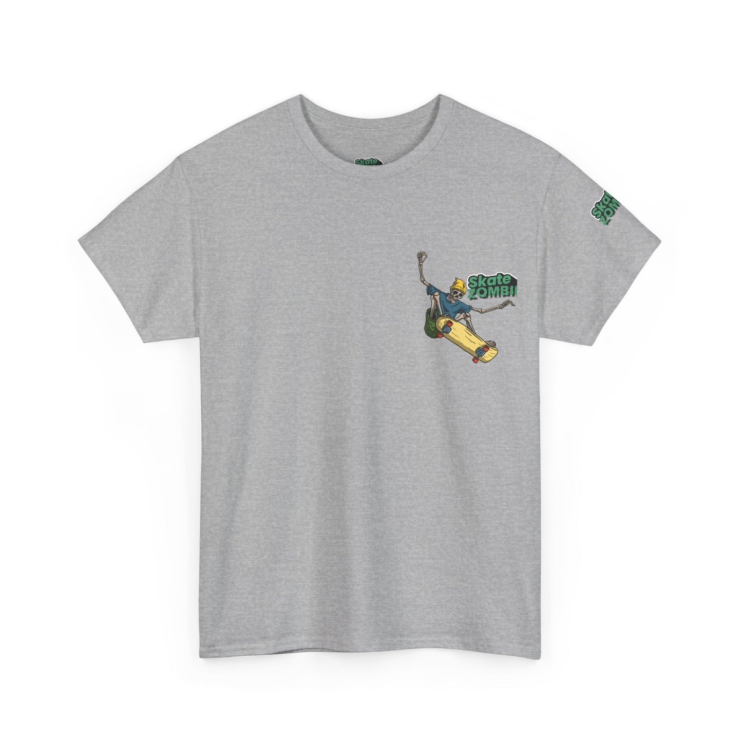 Skate Skeleton - Unisex Tee - Skate Zombie Small Logo T-Shirt