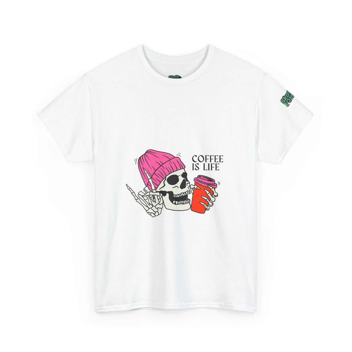 Coffee Is Life - Unisex Tee - Skate Zombie Front Design T-Shirt