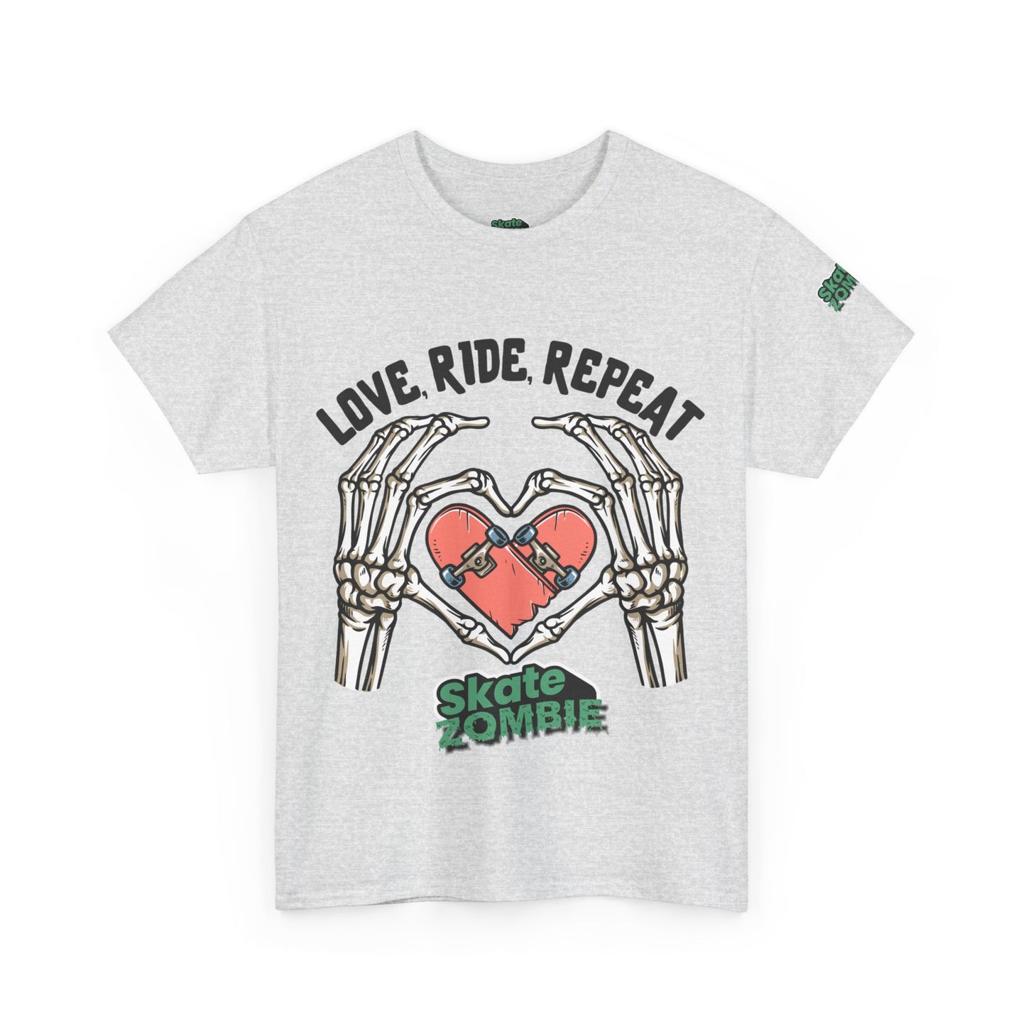 Love Ride Repeat - Unisex Tee - Skate Zombie Front Design T-Shirt