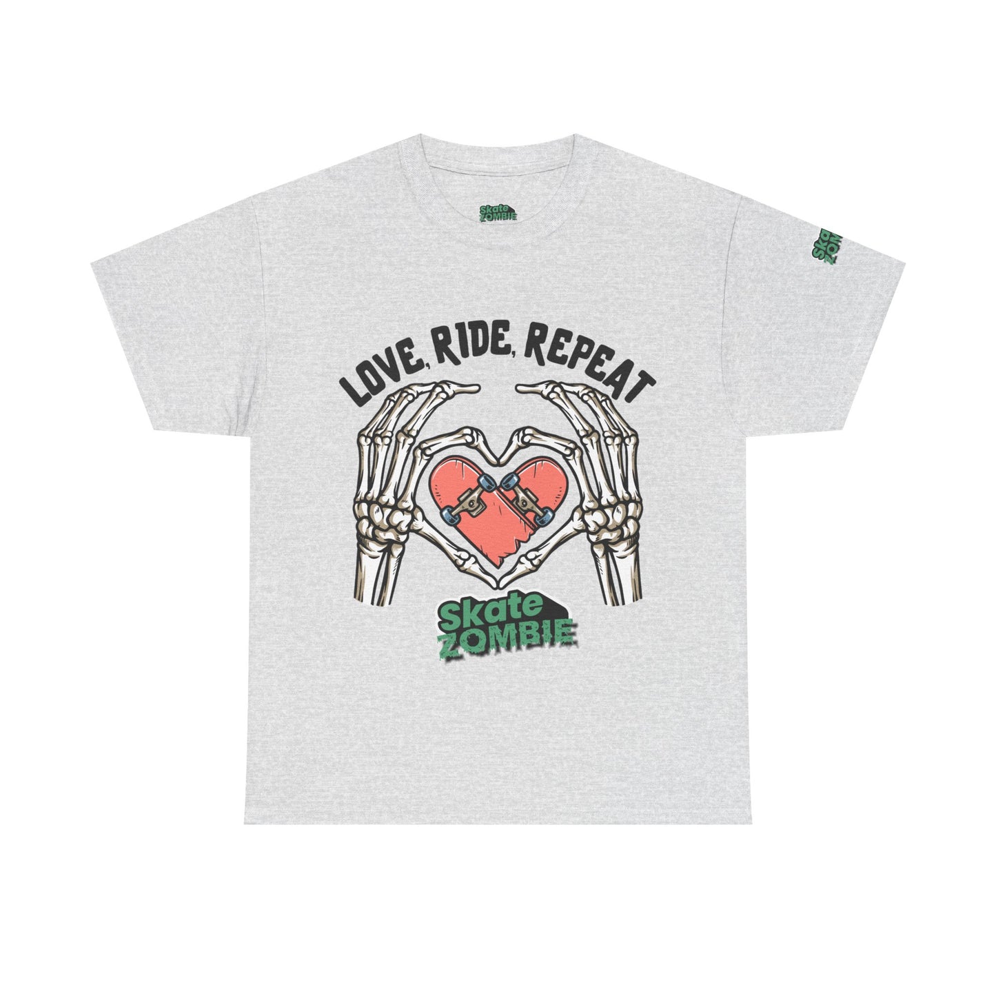 Love Ride Repeat - Unisex Tee - Skate Zombie Front Design T-Shirt