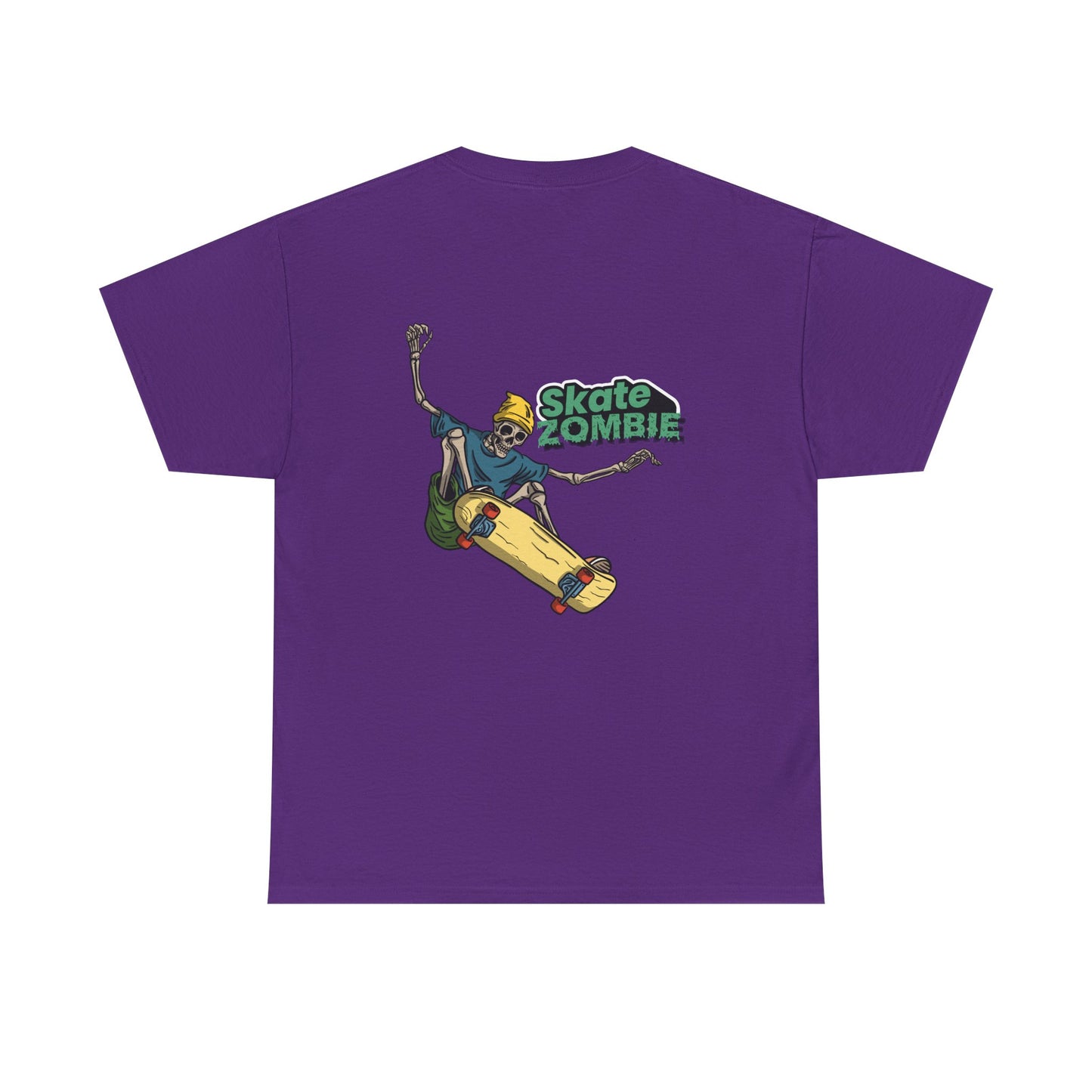 Skate Skeleton - Unisex Tee - Skate Zombie Back Design T-Shirt