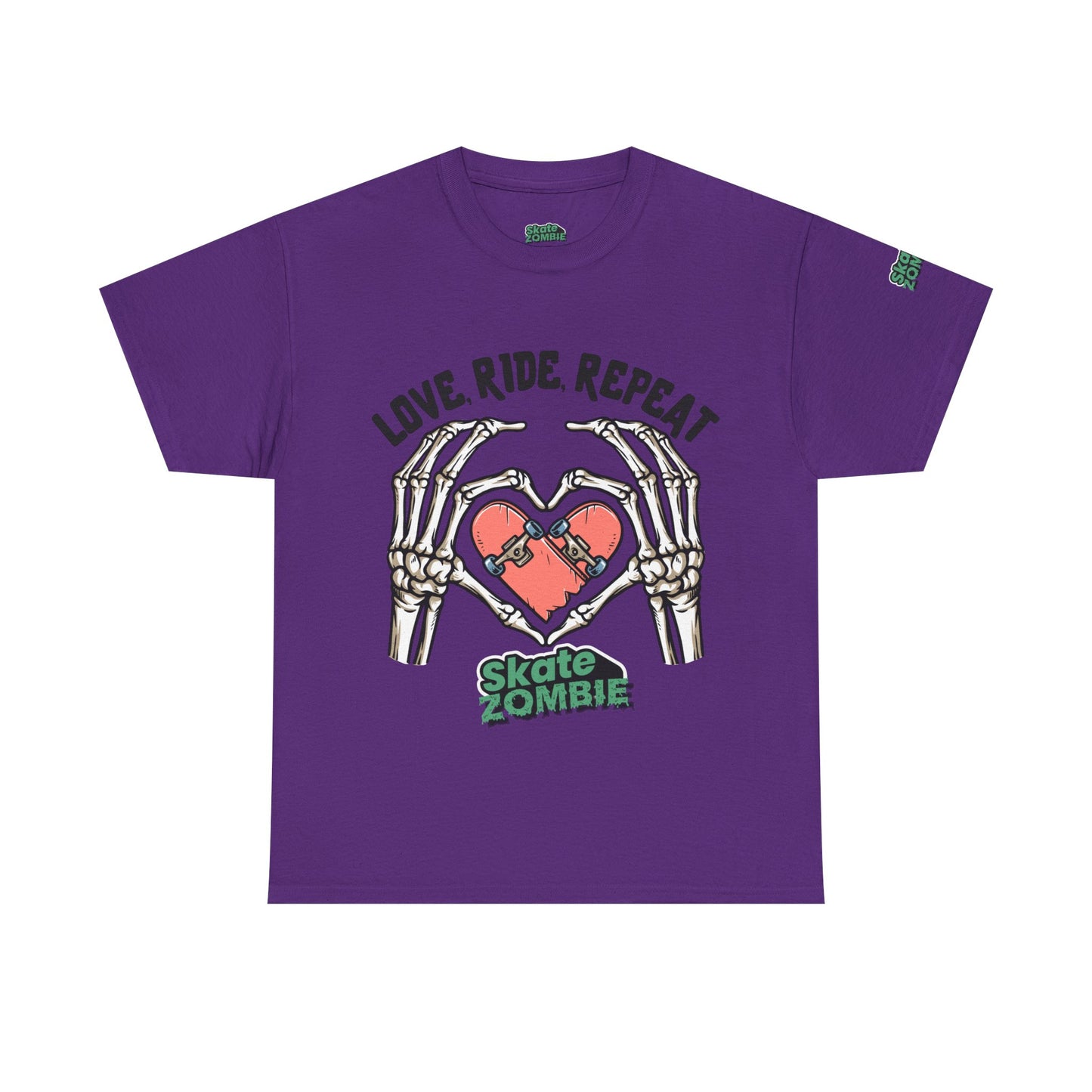 Love Ride Repeat - Unisex Tee - Skate Zombie Front Design T-Shirt