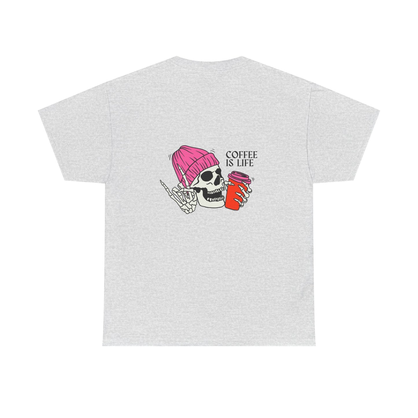 Coffee Is Life - Unisex Tee - Skate Zombie Back Design T-Shirt