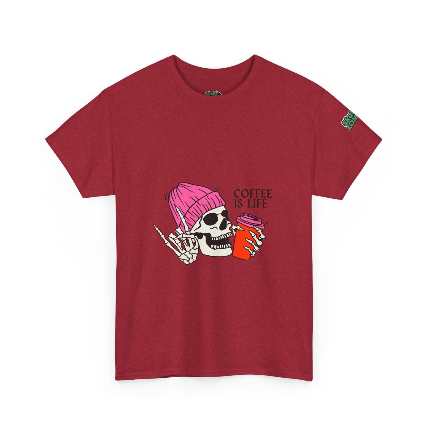 Coffee Is Life - Unisex Tee - Skate Zombie Front Design T-Shirt