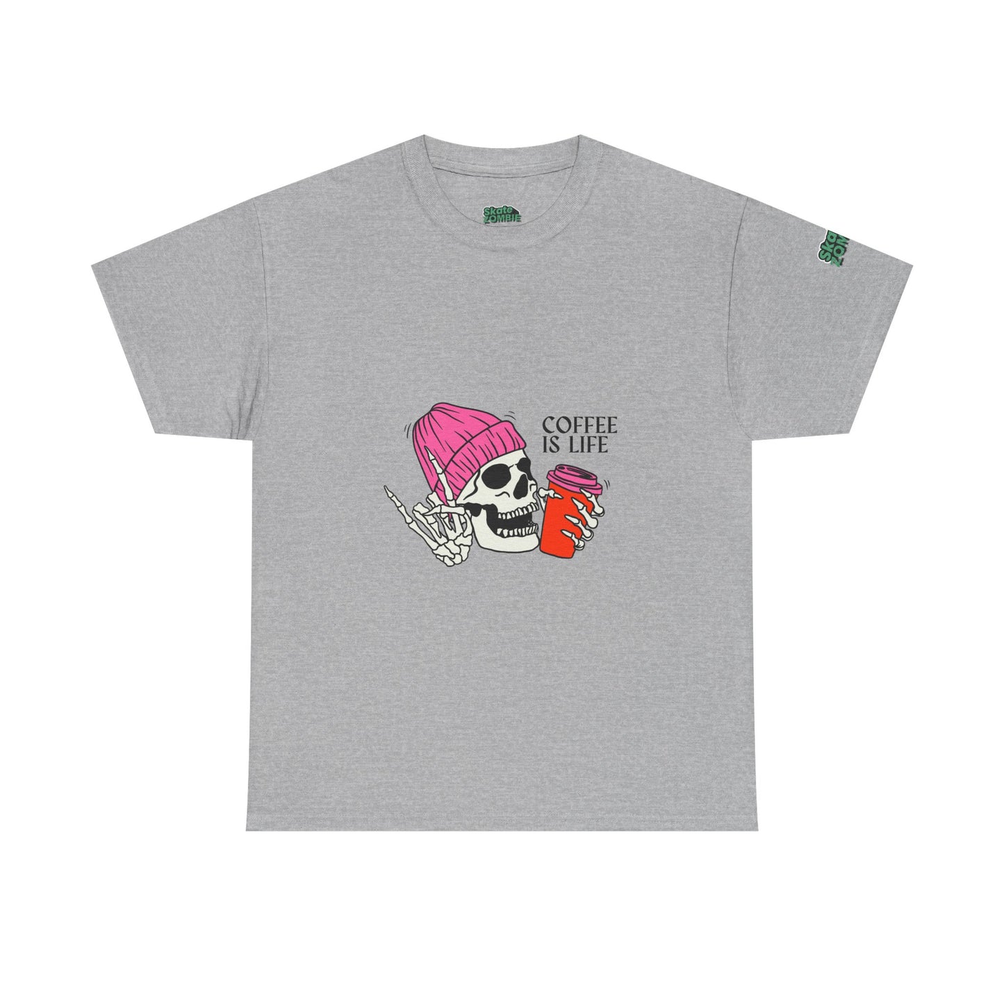 Coffee Is Life - Unisex Tee - Skate Zombie Front Design T-Shirt