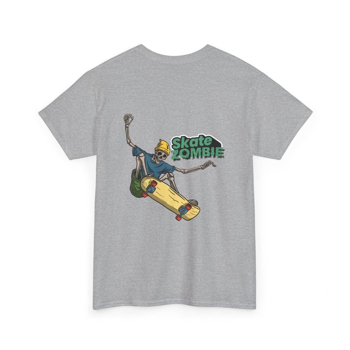 Skate Skeleton - Unisex Tee - Skate Zombie Back Design T-Shirt