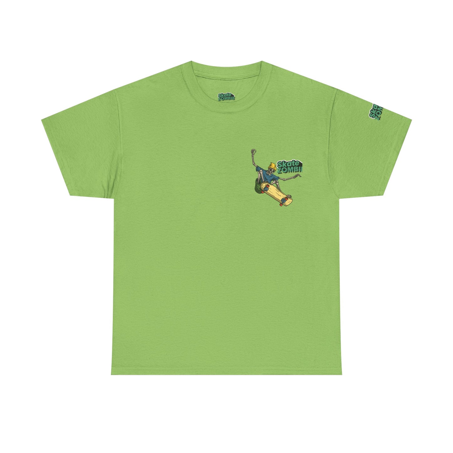 Skate Skeleton - Unisex Tee - Skate Zombie Small Logo T-Shirt