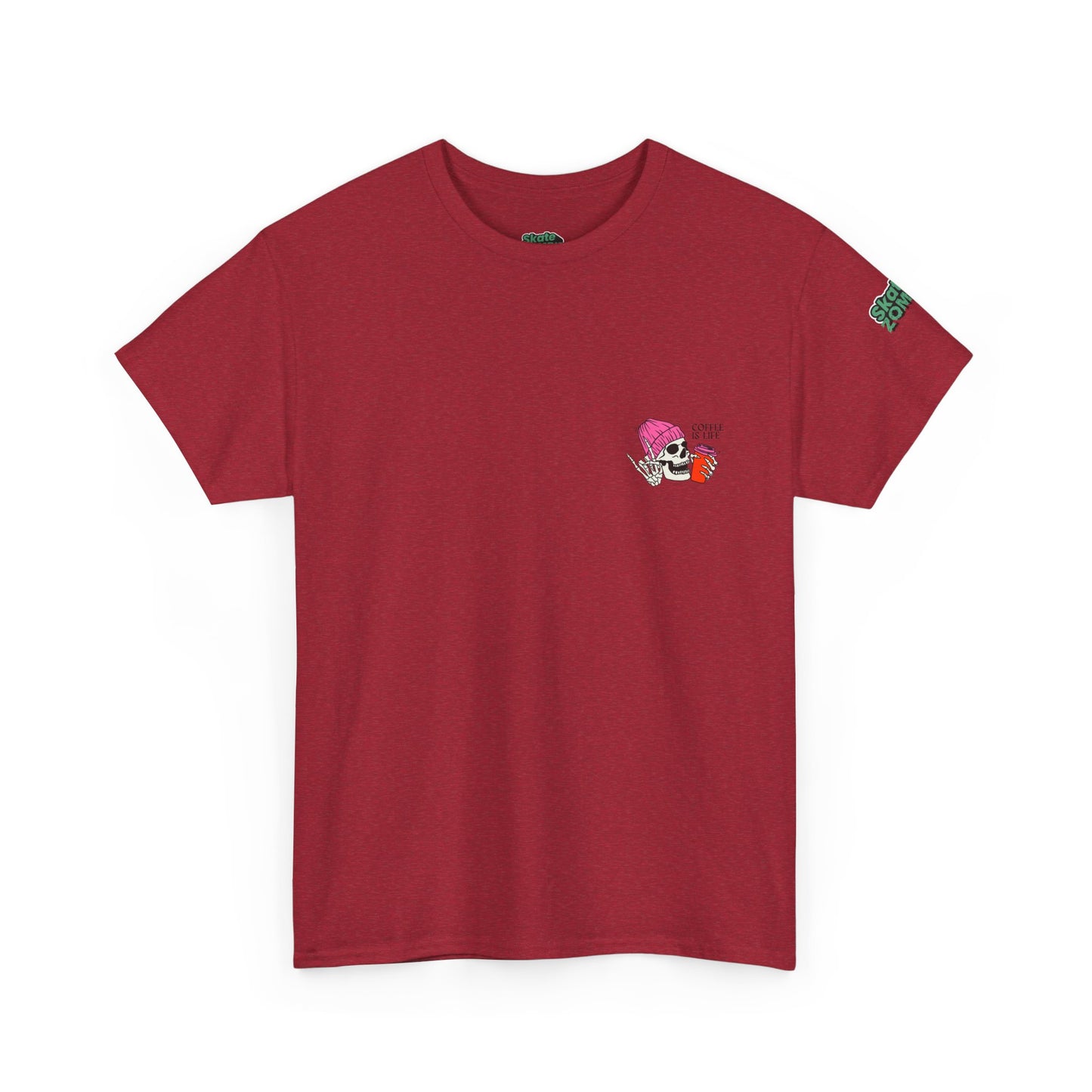 Coffee Is Life - Unisex Tee - Skate Zombie Small Logo T-Shirt