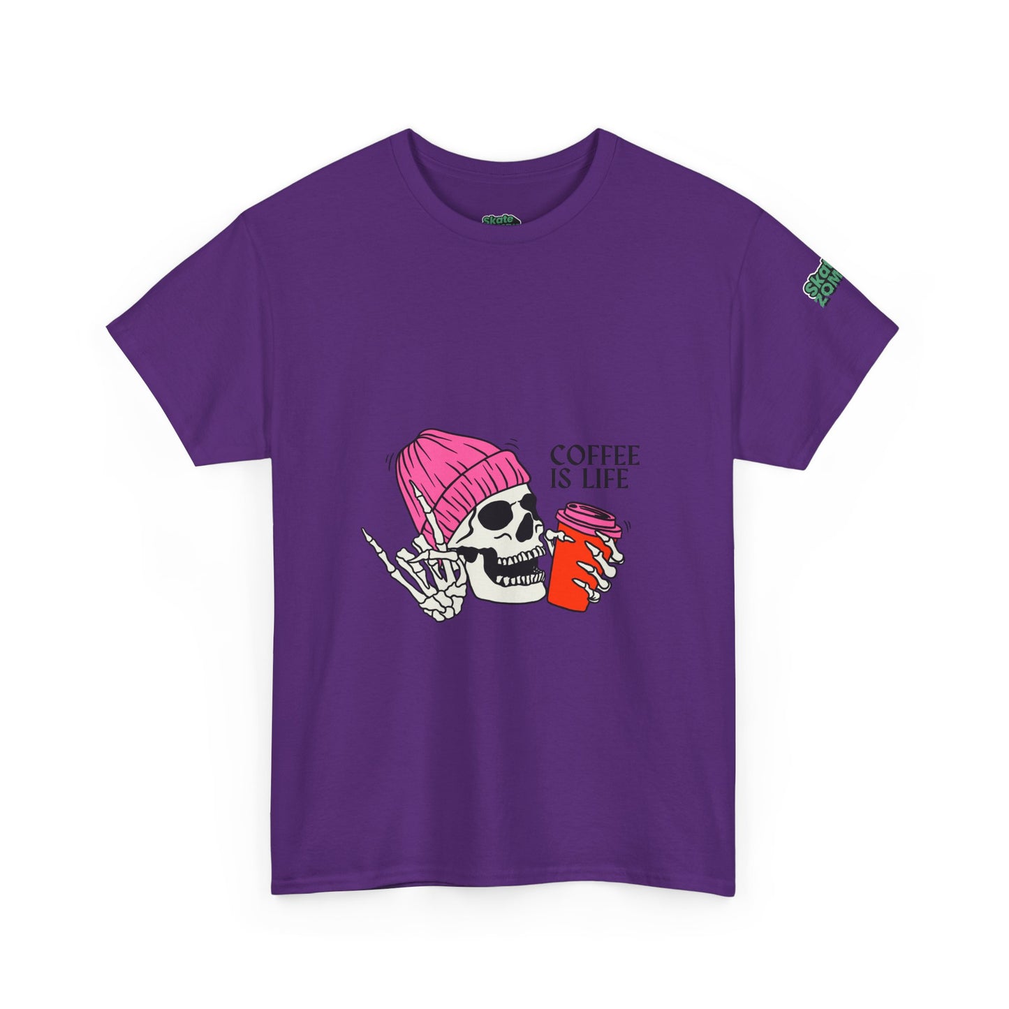 Coffee Is Life - Unisex Tee - Skate Zombie Front Design T-Shirt