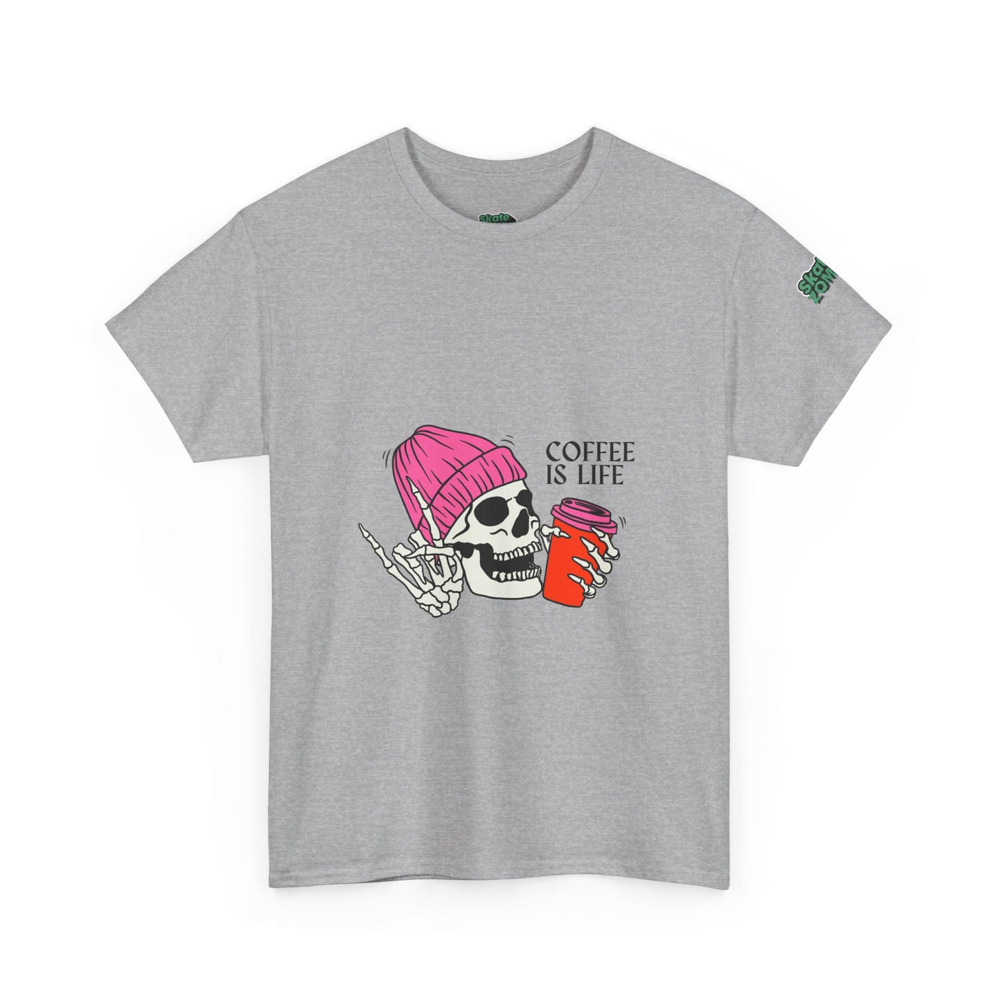 Coffee Is Life - Unisex Tee - Skate Zombie Front Design T-Shirt