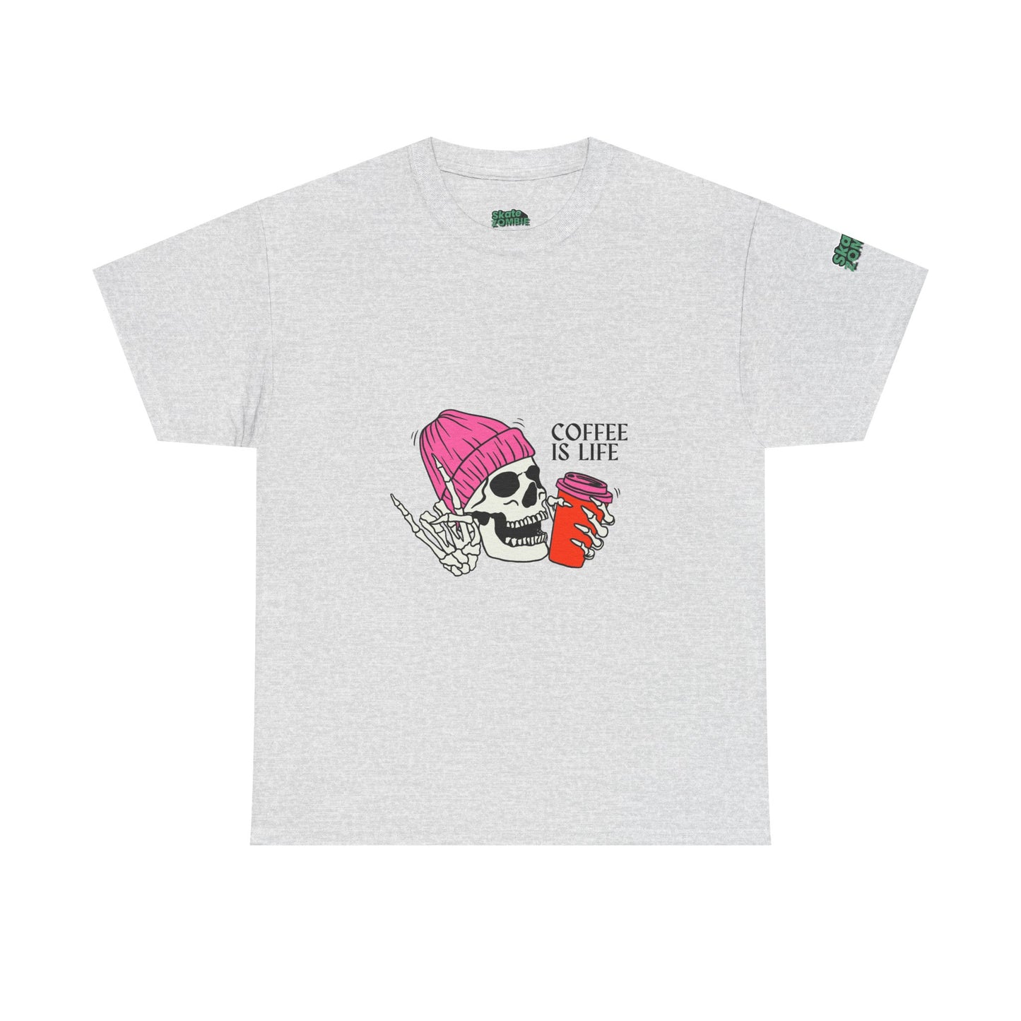 Coffee Is Life - Unisex Tee - Skate Zombie Front Design T-Shirt
