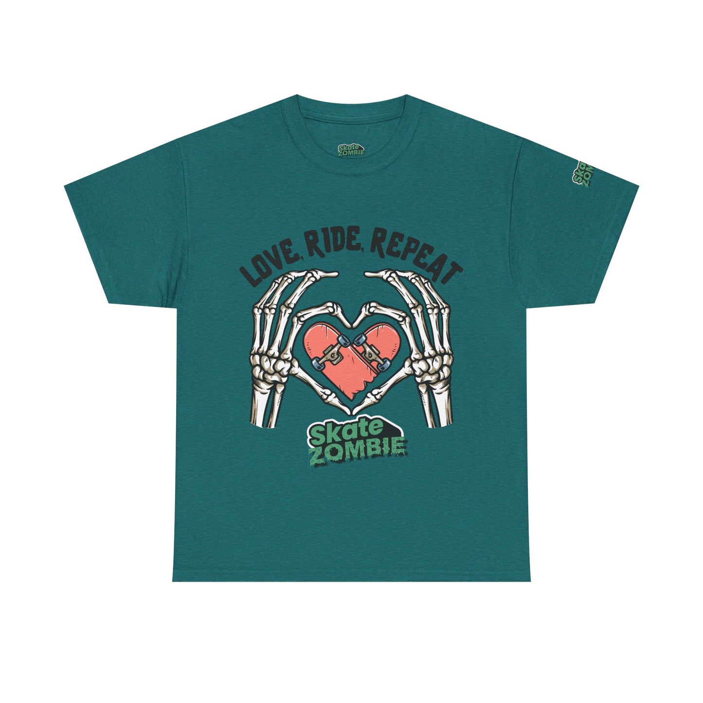 Love Ride Repeat - Unisex Tee - Skate Zombie Front Design T-Shirt