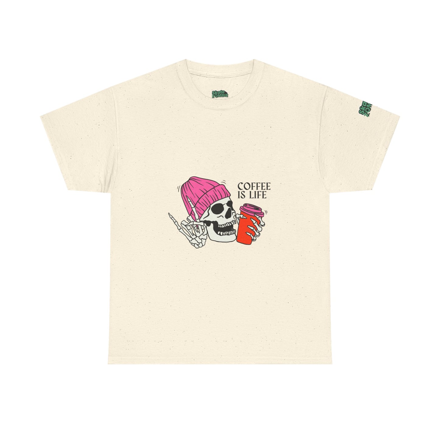 Coffee Is Life - Unisex Tee - Skate Zombie Front Design T-Shirt