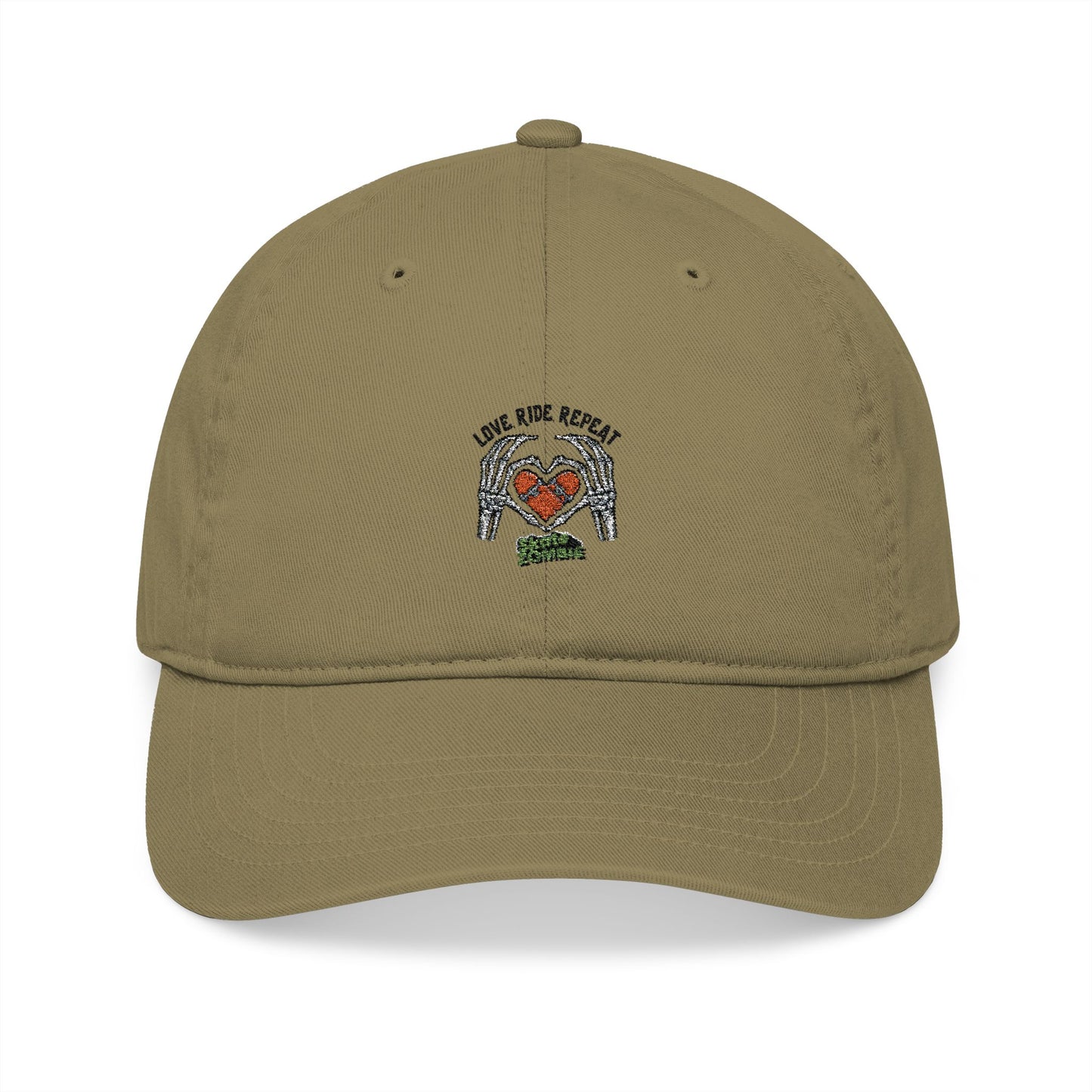 Love Ride Repeat - Skate Zombie Original - Embroidered Organic Baseball Cap