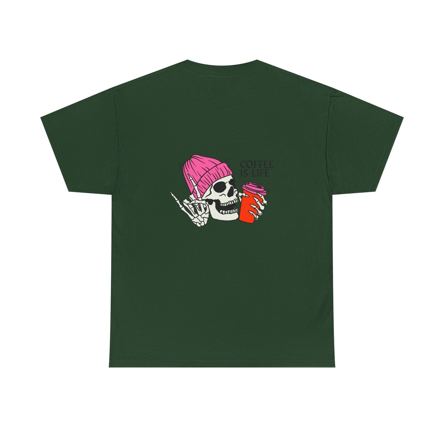 Coffee Is Life - Unisex Tee - Skate Zombie Back Design T-Shirt