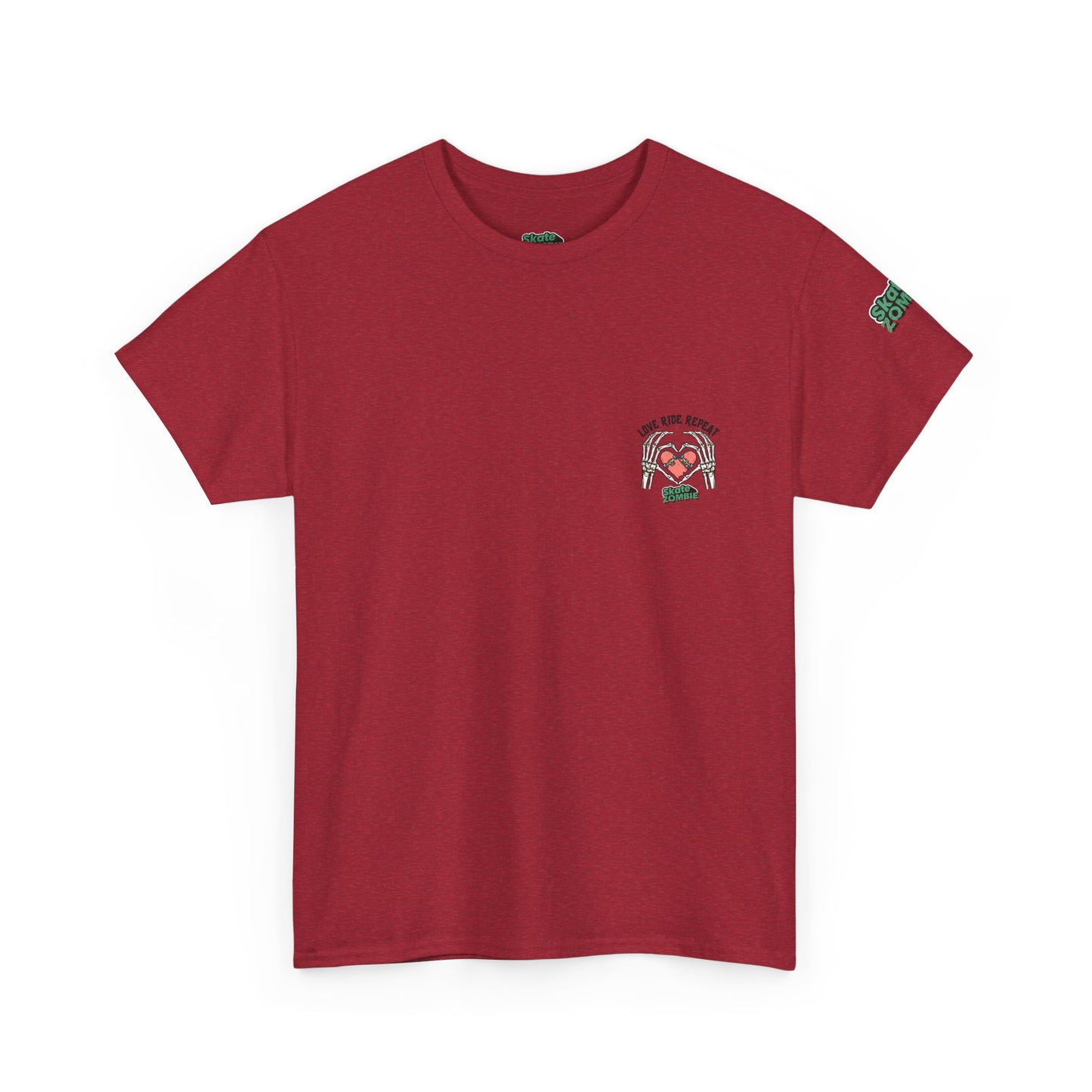 Love Ride Repeat - Unisex Tee - Skate Zombie Small Logo T-Shirt