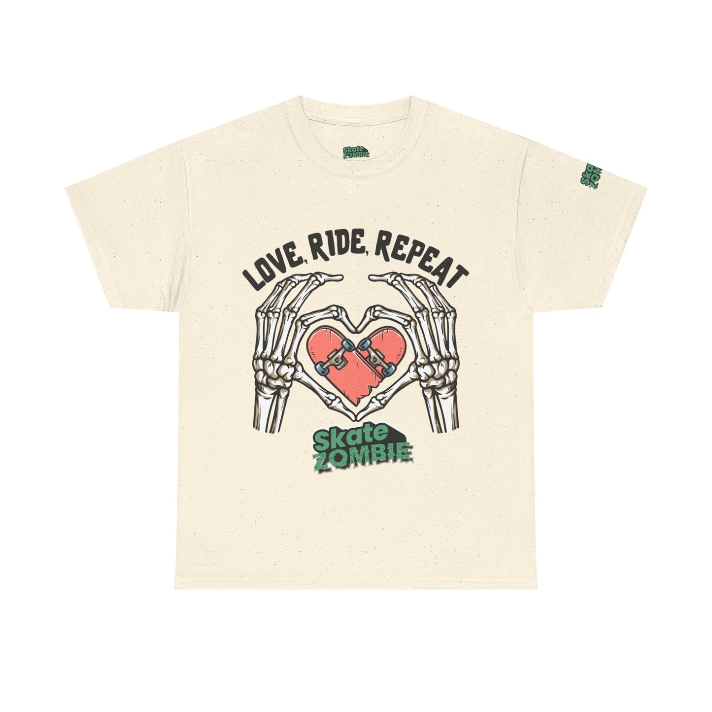 Love Ride Repeat - Unisex Tee - Skate Zombie Front Design T-Shirt