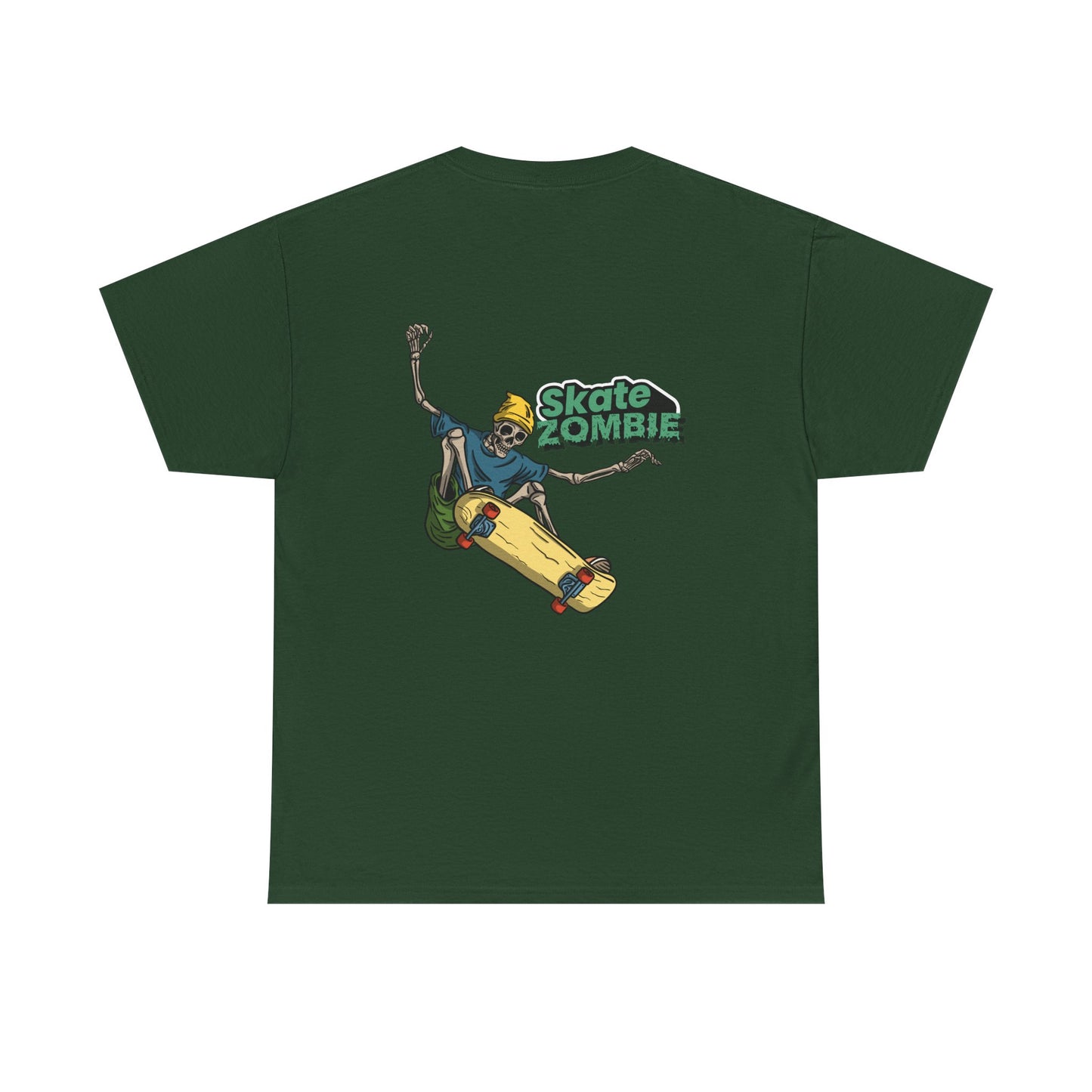 Skate Skeleton - Unisex Tee - Skate Zombie Back Design T-Shirt