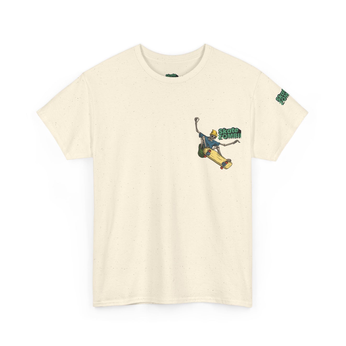 Skate Skeleton - Unisex Tee - Skate Zombie Small Logo T-Shirt