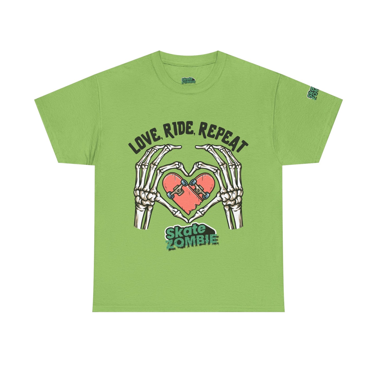 Love Ride Repeat - Unisex Tee - Skate Zombie Front Design T-Shirt