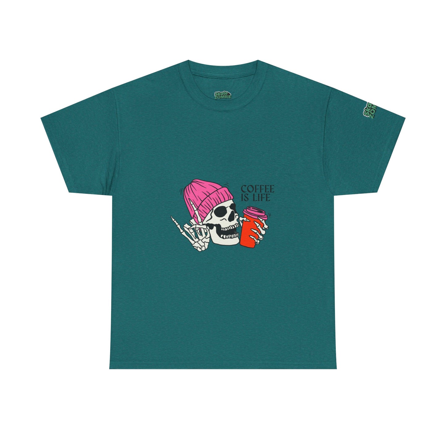 Coffee Is Life - Unisex Tee - Skate Zombie Front Design T-Shirt