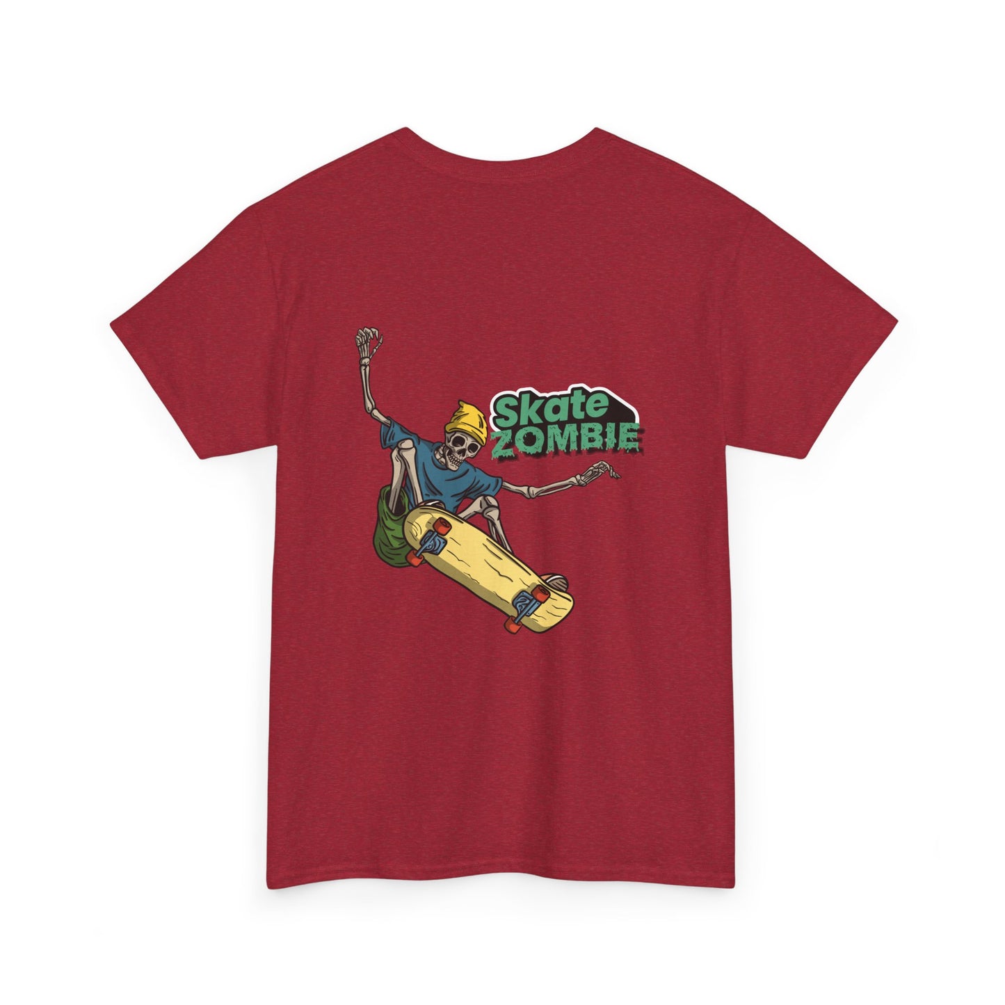 Skate Skeleton - Unisex Tee - Skate Zombie Back Design T-Shirt