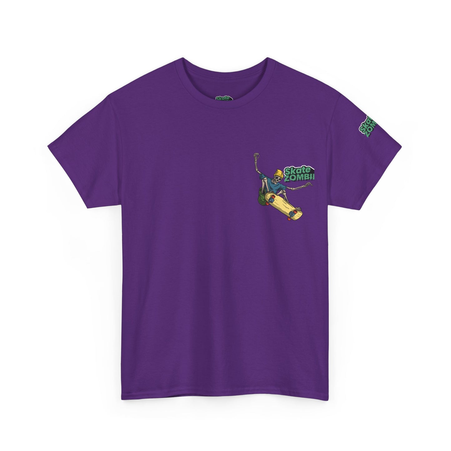 Skate Skeleton - Unisex Tee - Skate Zombie Small Logo T-Shirt