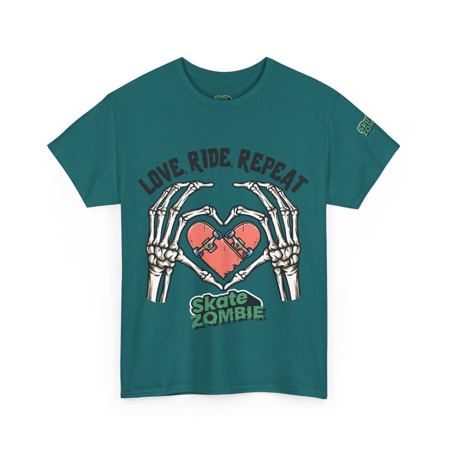 Love Ride Repeat - Unisex Tee - Skate Zombie Front Design T-Shirt