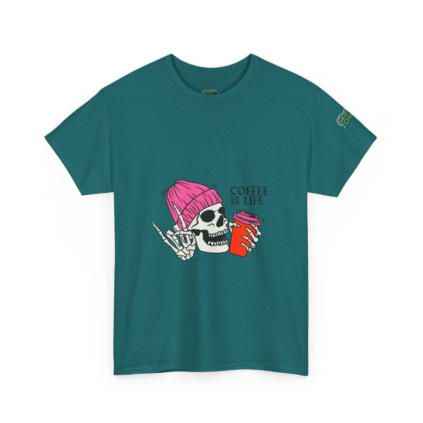 Coffee Is Life - Unisex Tee - Skate Zombie Front Design T-Shirt