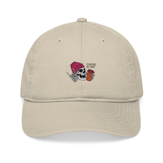 Coffee Is Life - Skate Zombie Original - Embroidered Organic Baseball Cap