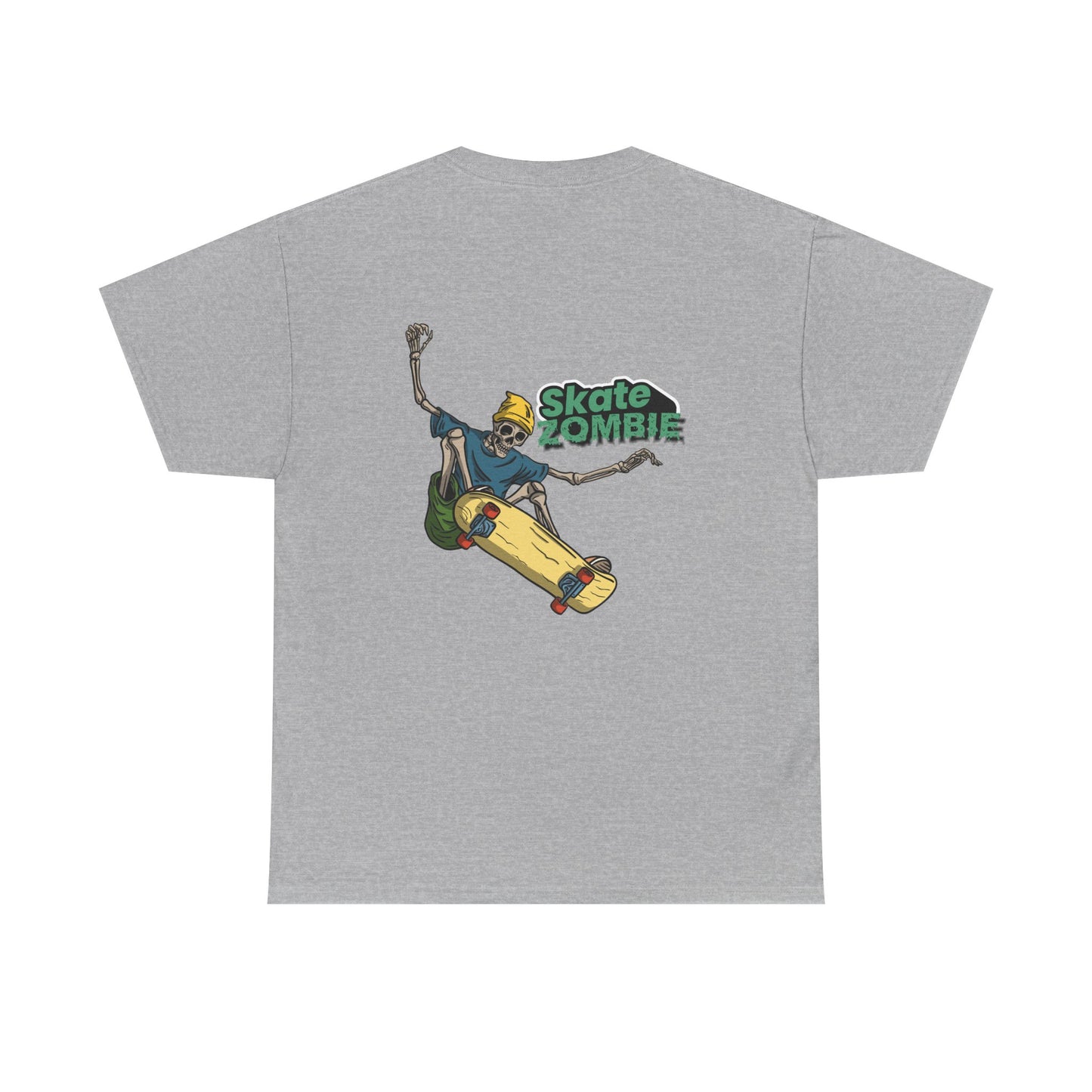 Skate Skeleton - Unisex Tee - Skate Zombie Back Design T-Shirt