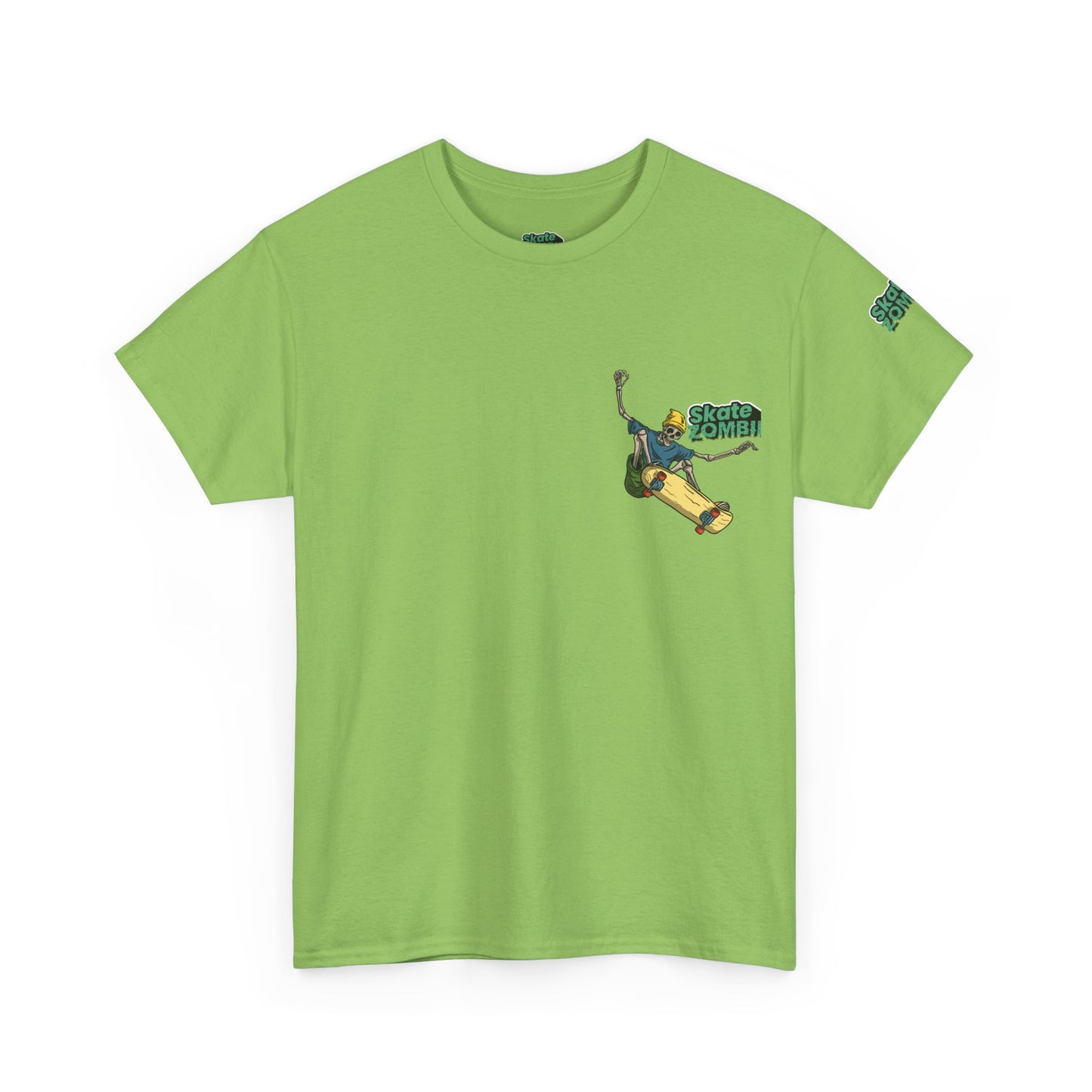 Skate Skeleton - Unisex Tee - Skate Zombie Small Logo T-Shirt