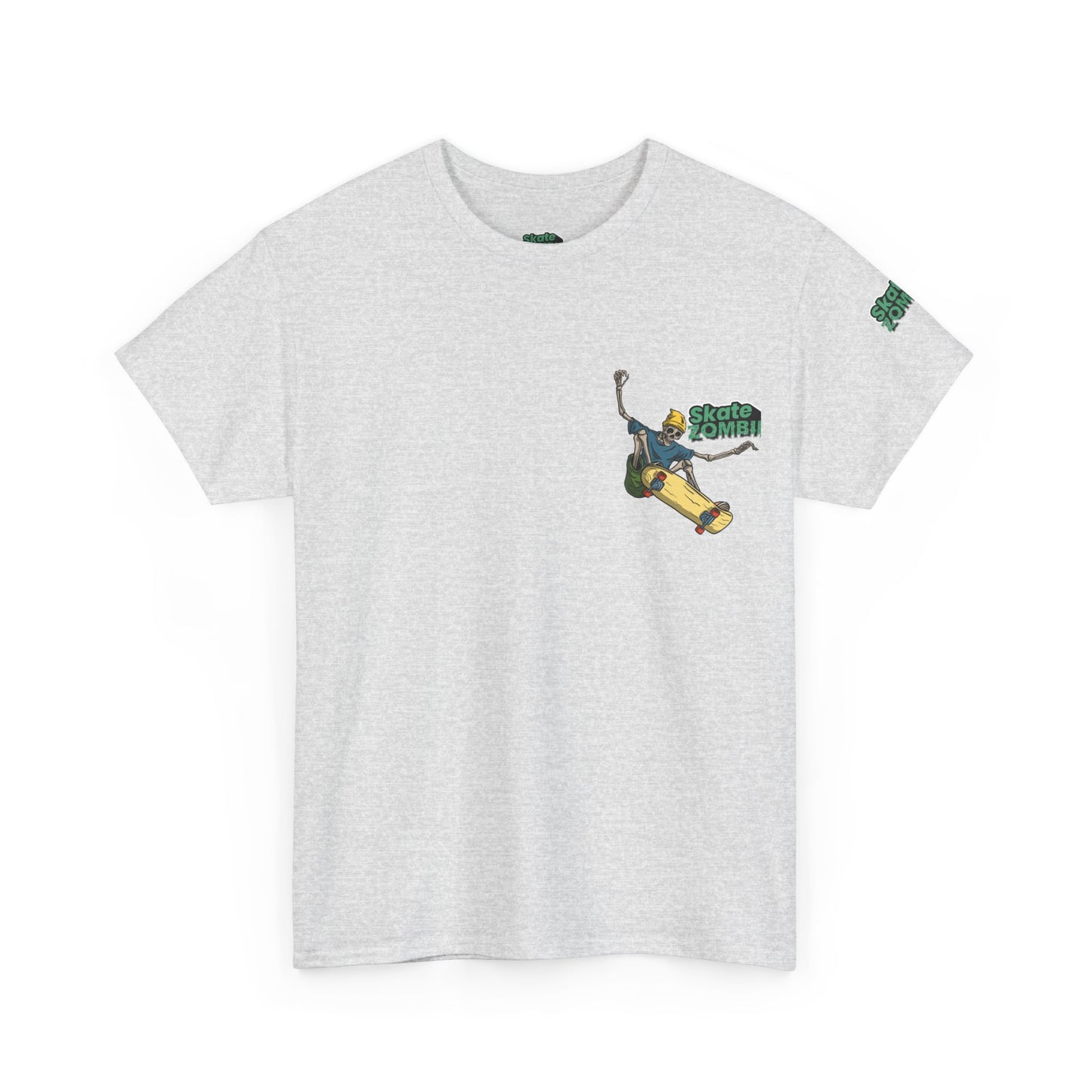 Skate Skeleton - Unisex Tee - Skate Zombie Small Logo T-Shirt