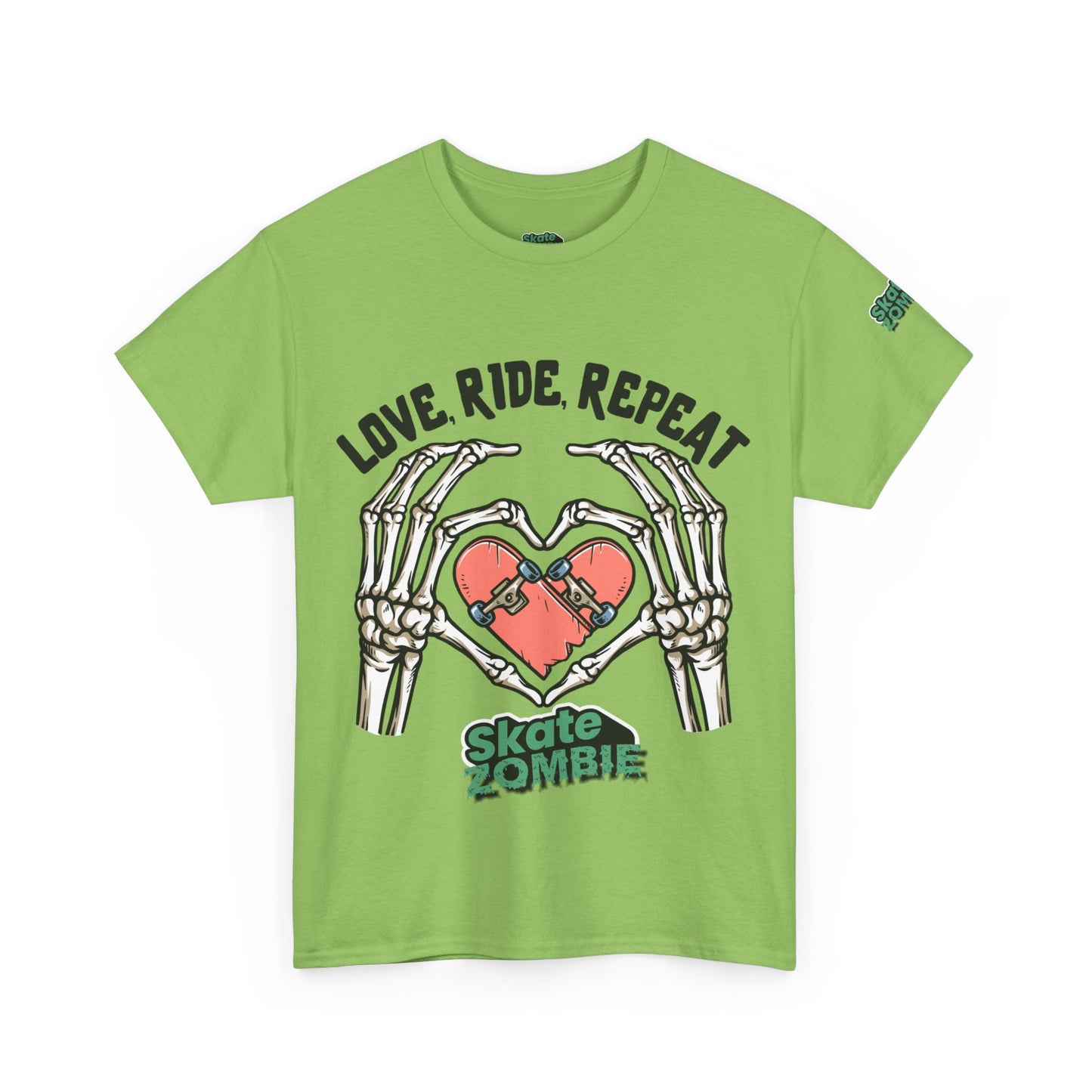 Love Ride Repeat - Unisex Tee - Skate Zombie Front Design T-Shirt
